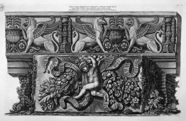 Frieze Hippogriffs Ancient Marble dans la cour du palais de la v