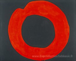 Cercle rouge sur noir