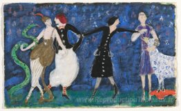 Euridice et son serpent, deux danseurs de tango et St. Francis.