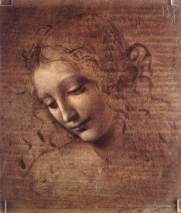 Tête d'une jeune femme aux cheveux ébouriffés (Leda)