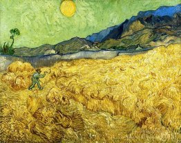 Champ de blé avec Reaper et Soleil