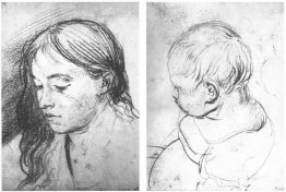 Une fille aux cheveux fluide. Tête de bébé