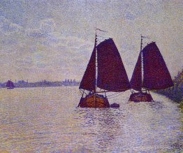 Barges sur la rivière Scheldt