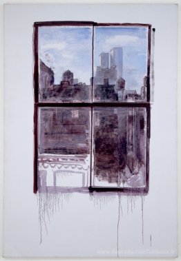 Sans titre (paysage urbain avec tours jumelles)
