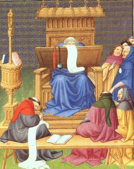Diocrés exposant les Écritures