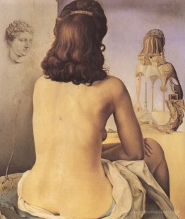 Ma femme, nue, contemplant sa propre chair devenant des escalier