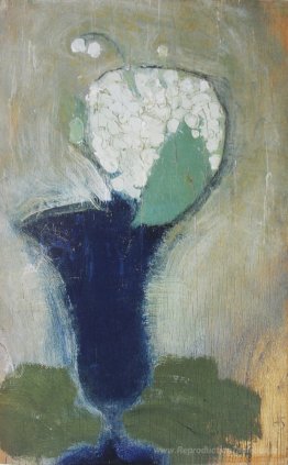 Lis de la vallée dans un vase bleu II