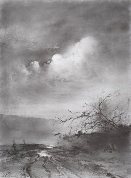 Nuit au clair de lune sur la rivière
