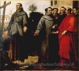 Saint Didacus d'Alcalá en extase avant la croix