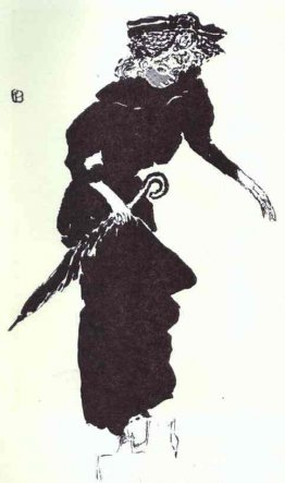Femme avec un parasol
