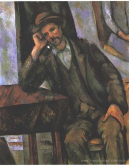 Homme fumer une pipe