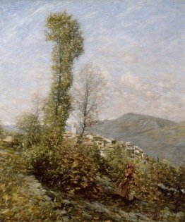 Un village à flanc de colline à Provence, en France