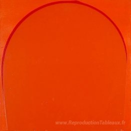Peinture versée: orange, rouge, orange