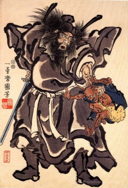 Shoki et démon, période Edo