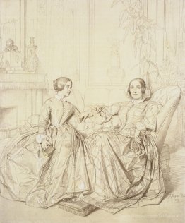 Comtesse Charles D'Agoult et sa fille Claire D'Agoult