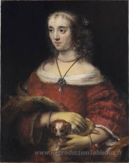 Portrait d'une femme avec un Lapdog