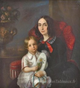 Anica manu avec son enfant