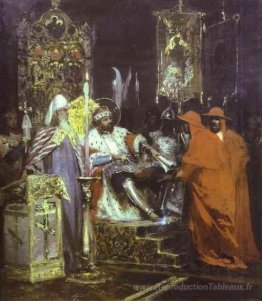 Le prince Alexander Nevsky recevant des légats papal