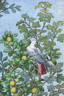 Mosaïque - salle à manger de la bibliothèque Sainte-Barbe, Paris