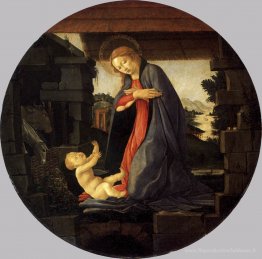 La vierge adorant l'enfant