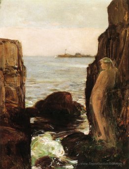 Nymphe sur un rebord rocheux