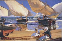 Sur la plage à Valence