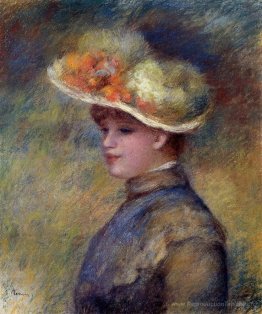 Jeune femme portant un chapeau