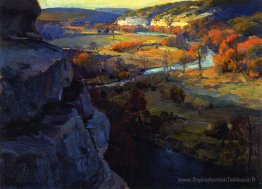 Bluffs sur le Riiver Guadalupe, à 17 miles au-dessus de Kerryvil