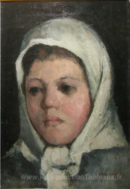 Tête du foulard blanc
