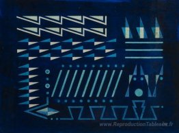 Composizione sur fond bleu