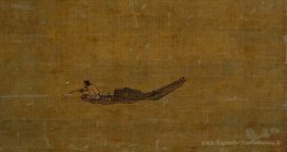 Pêcheur sur un lac hivernal (détail)