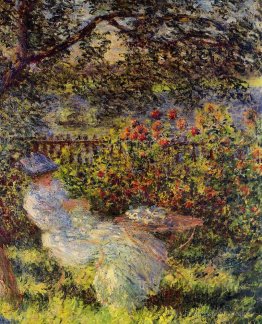 Alice Hoschede dans le jardin