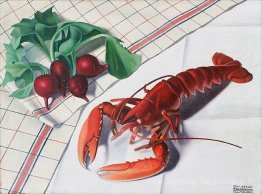 Nature morte avec homard et radis