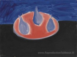 Poires sur une rose assiette