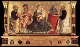 Madonna et enfant avec Sts John the Baptist, Peter, Jerome et Pa