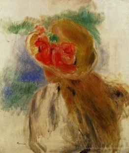 Jeune fille dans un chapeau à fleurs
