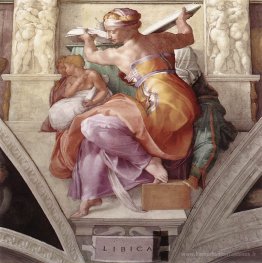 Plafond de la chapelle Sixtine: Sibyl Libyen