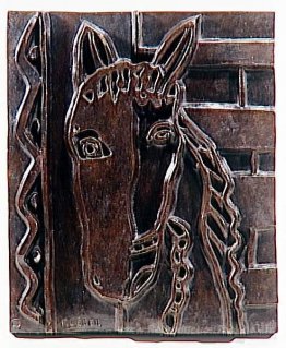 La tête d'un cheval (le cheval)