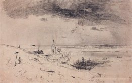 Le vieux cimetière sur les rives de la Volga