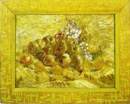 Nature morte avec des raisins, des poires et des citrons
