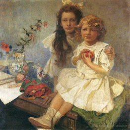 Jaroslava et Jiri les enfants de l'artiste