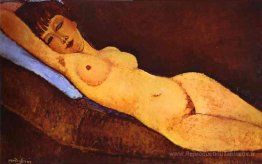 Nu inclinable avec coussin bleu