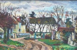 La Route de Conche dans un village
