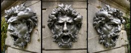 Trois vues d'un masque