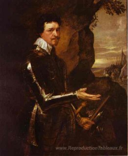 Thomas Wentworth, 1er comte de Strafford dans une armure