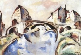 Paysage urbain avec pont