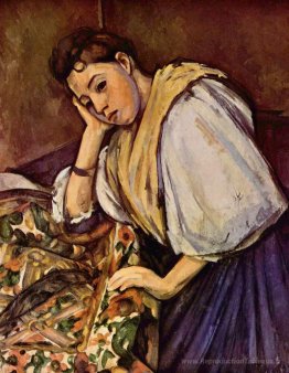 Jeune fille italienne reposant sur son coude