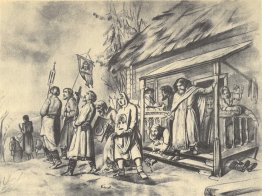 Procession sur Pâques. Sketch pour la peinture