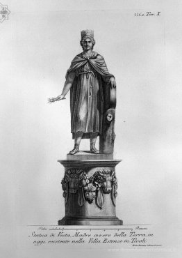 Statue de Vesta, ou Terre Mère située dans la villa Este à Tivol