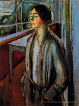 Femme sur la véranda